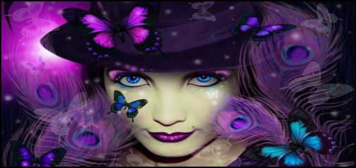 Purple Gothic Butterflies